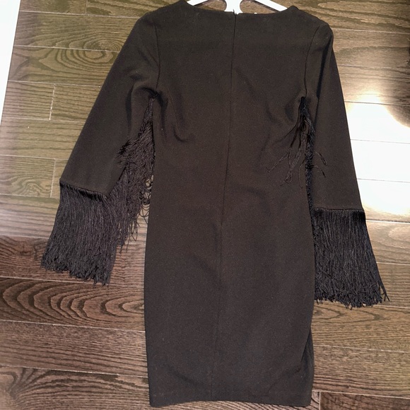 Black Mini Dress With Sleeves - Picture 2 of 2